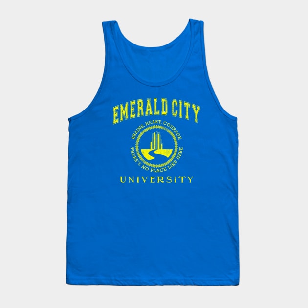 Emerald City University (Yellow) | The Wizard Of Oz | Wicked The Musical Tank Top by rydrew